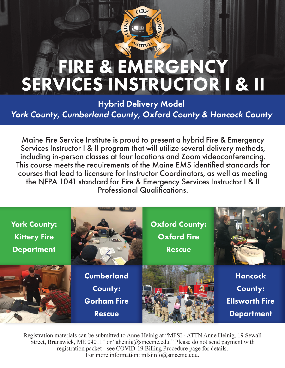 Fire & Emergency Services Instructor (four locations) Maine Fire